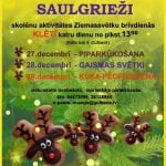 Nodarbības skolēnu brīvlaikā “Ziemas saulgrieži” Nodarbības