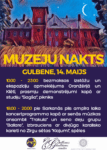 14. maijā Muzeju nakts Pasākumi, notikumi