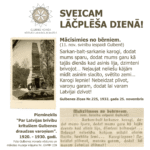 Sveicam Lāčplēša dienā Pasākumi, notikumi