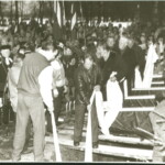 Litenes kapos 1941.gadā nošauto Latvijas armijas karavīru pārapbedīšana. 1989.gads.