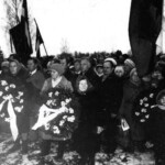 Pavadītāji Litenes kapos. 1989.gads.