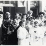 Gulbenes dzelzceļa poliklīnikas darbinieki. 1985. gads