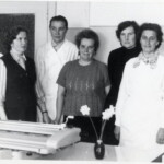 Gulbenes rajona centrālās slimnīcas darbinieces. 1970-tie gadi