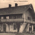 Vecgulbenes pasta un telegrāfa ēka. 1916. gads. Vecgulbenes pasta un telegrāfa ēka. 1916. gads. Gulbenes novada vēstures un mākslas muzeja krājums Nr. GVMM 514