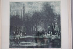 Pauls Duškins "Krēslas stundā". Oforts-akvatinta. 1961. gads. 48x51,5cm. Pauls Duškins. Krēslas stundā. Oforts-akvatinta.